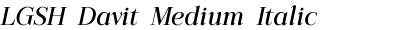 LGSH Davit Medium Italic